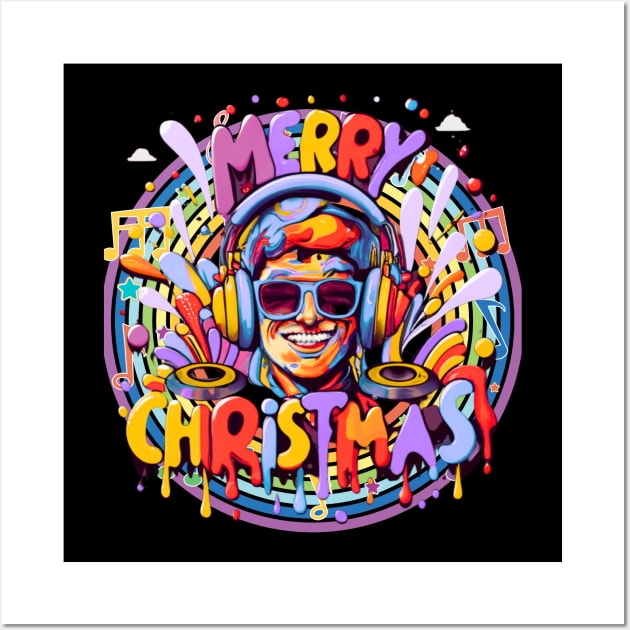 Merry Christmas from 60's Wonderland Wall Art by Tee Trendz